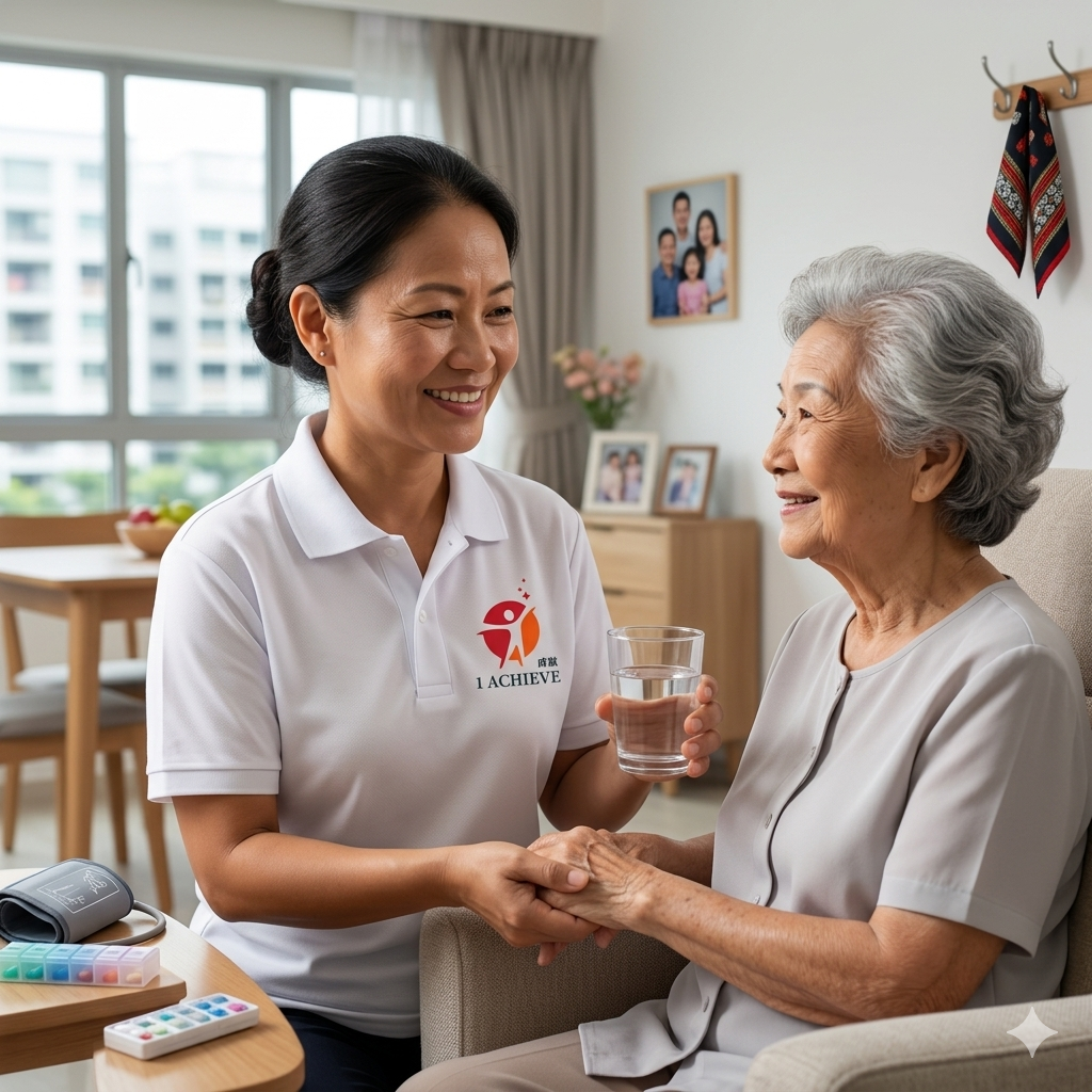 mizoram helper taking care of elderly